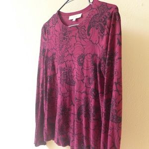 Loft patterned sweater EUC